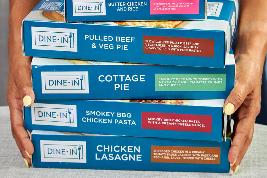 Image of Dine In Meals stacked on one another